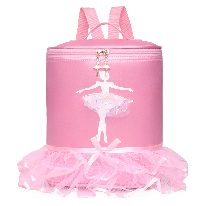 TRUST-U Dance Bag Children’s Double Shoulder Dance Storage Backpack Latin Ballet Schoolbag Printed Girls Princess Dance Bag
