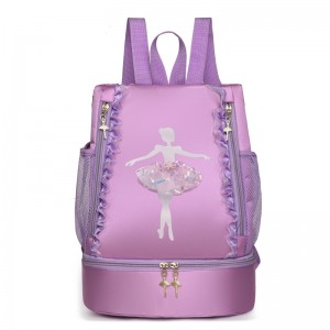 TRUST-U Dance bag new children’s double shoulder dance backpack Latin ballet schoolbag can be printed girls princess dance bag
