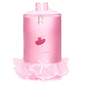 TRUST-U Dance Bag Children’s Double Shoulder Dance Storage Backpack Latin Ballet Schoolbag Printed Girls Princess Dance Bag