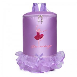 TRUST-U Dance Bag Children’s Double Shoulder Dance Storage Backpack Latin Ballet Schoolbag Printed Girls Princess Dance Bag