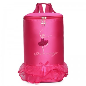 TRUST-U Dance Bag Children’s Double Shoulder Dance Storage Backpack Latin Ballet Schoolbag Printed Girls Princess Dance Bag