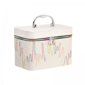 TRUST-U Large capacity cosmetic bag, luxury home storage, easy to carry, portable with mirror