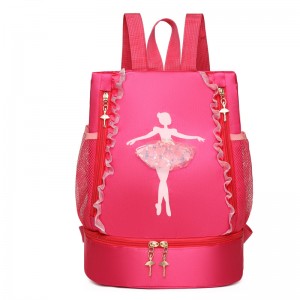TRUST-U Dance bag new children’s double shoulder dance backpack Latin ballet schoolbag can be printed girls princess dance bag