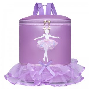TRUST-U Dance Bag Children’s Double Shoulder Dance Storage Backpack Latin Ballet Schoolbag Printed Girls Princess Dance Bag