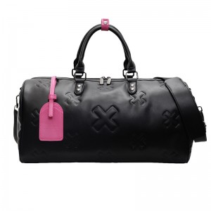 Trust-U2025 New PU Embossed Fashion Travel Bag for Women, Large Capacity Handheld Luggage Bag, Unisex Sports Travel Suitcase Gym Bag