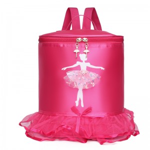 TRUST-U Dance Bag Children’s Double Shoulder Dance Storage Backpack Latin Ballet Schoolbag Printed Girls Princess Dance Bag