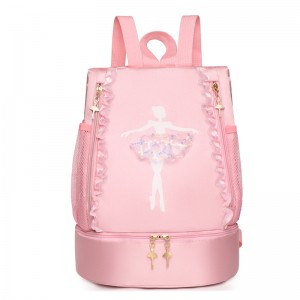 TRUST-U Dance bag new children’s double shoulder dance backpack Latin ballet schoolbag can be printed girls princess dance bag