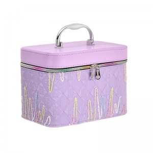 TRUST-U Large capacity cosmetic bag, luxury home storage, easy to carry, portable with mirror