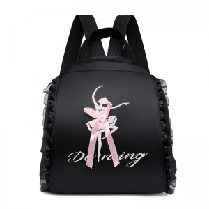 TRUST-U New dance bag children’s double shoulder dance backpack Latin ballet school bag embroidery printing girls princess dance bag