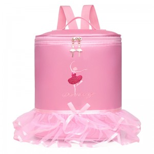 TRUST-U Dance Bag Children’s Double Shoulder Dance Storage Backpack Latin Ballet Schoolbag Printed Girls Princess Dance Bag