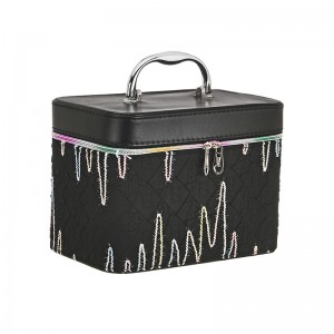 TRUST-U Large capacity cosmetic bag, luxury home storage, easy to carry, portable with mirror