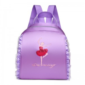 TRUST-U New dance bag children’s double shoulder dance backpack Latin ballet school bag embroidery printing girls princess dance bag