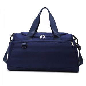 TRUST-U Gym bag with logo print, large capacity trolley travel bag with shoe compartment, multifunctional storage luggage bag