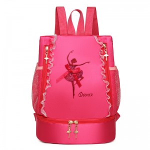 TRUST-U Dance bag new children’s double shoulder dance backpack Latin ballet schoolbag can be printed girls princess dance bag