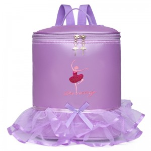 TRUST-U Dance Bag Children’s Double Shoulder Dance Storage Backpack Latin Ballet Schoolbag Printed Girls Princess Dance Bag
