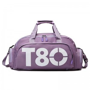 TRUST-U Simple Yoga Fitness Bag with Wet and Dry Bag Large Capacity Travel Bag with Shoe Storage Bag
