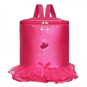 TRUST-U Dance Bag Children’s Double Shoulder Dance Storage Backpack Latin Ballet Schoolbag Printed Girls Princess Dance Bag