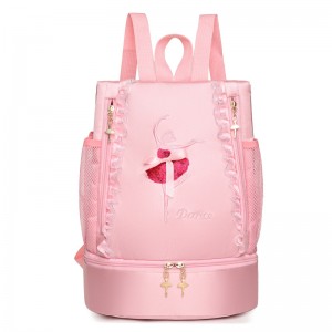 TRUST-U Dance bag new children’s double shoulder dance backpack Latin ballet schoolbag can be printed girls princess dance bag
