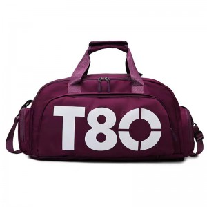 TRUST-U Simple Yoga Fitness Bag with Wet and Dry Bag Large Capacity Travel Bag with Shoe Storage Bag