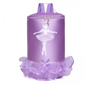 TRUST-U Dance Bag Children’s Double Shoulder Dance Storage Backpack Latin Ballet Schoolbag Printed Girls Princess Dance Bag
