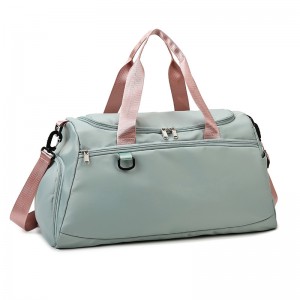 TRUST-U Gym bag with logo print, large capacity trolley travel bag with shoe compartment, multifunctional storage luggage bag