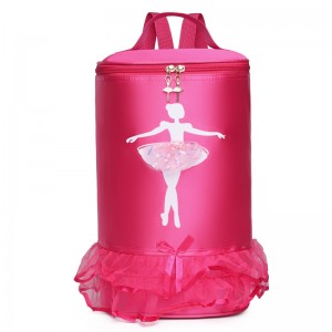 TRUST-U Dance Bag Children’s Double Shoulder Dance Storage Backpack Latin Ballet Schoolbag Printed Girls Princess Dance Bag