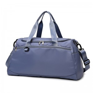TRUST-U Gym bag with logo print, large capacity trolley travel bag with shoe compartment, multifunctional storage luggage bag