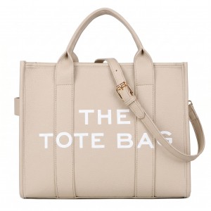 New Cross-Border Women’s Bag PU Letter Tote Bag Simple Casual Large Capacity Handbag