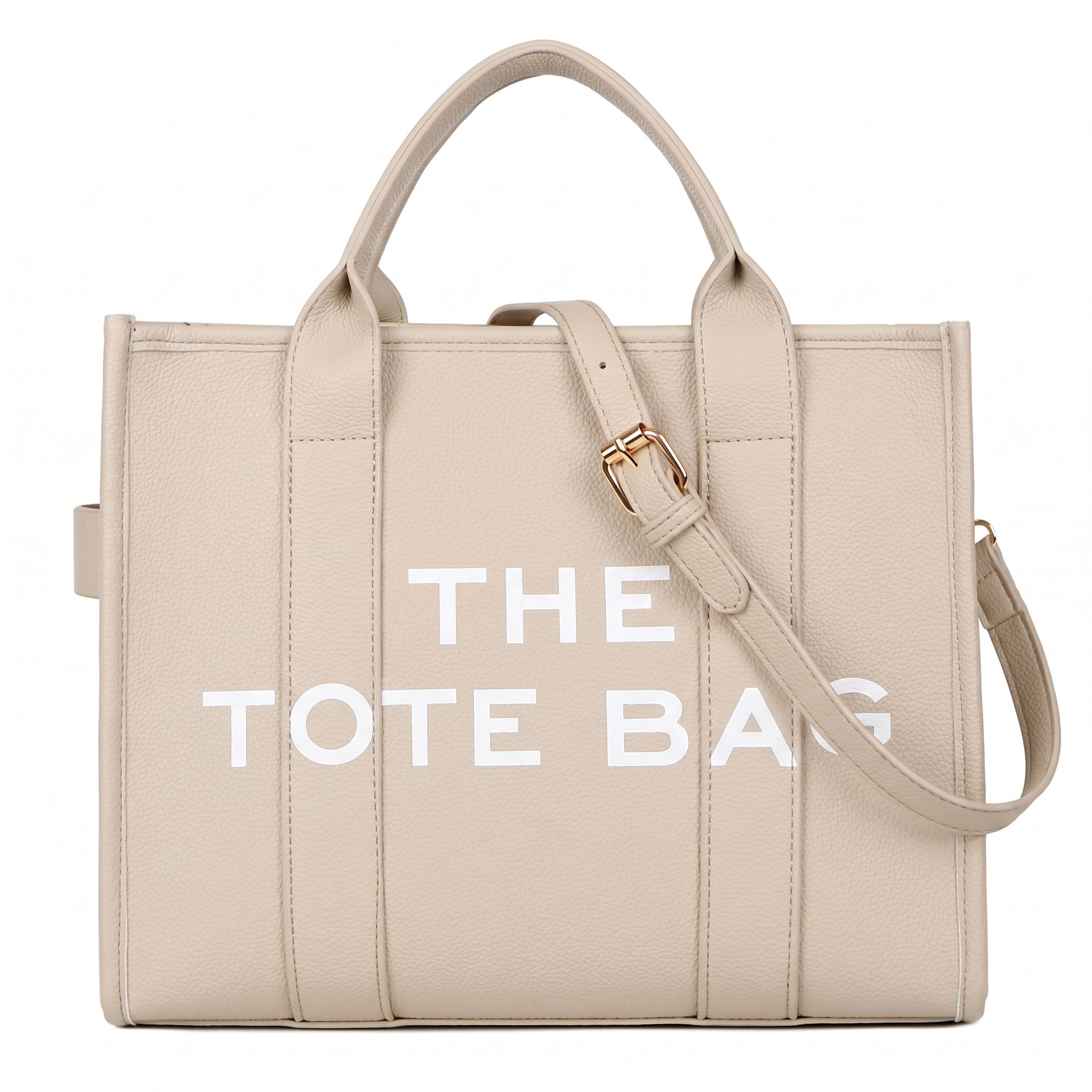 New Cross-Border Women’s Bag PU Letter Tote Bag Simple Casual Large Capacity Handbag