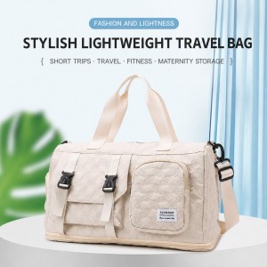 TRUST-U Fashion sports dry and wet separation fitness bag large capacity expansion portable travel bag with trolley and shoe compartment