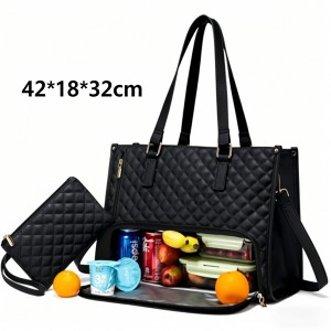 TRUST-U New large-capacity tote bag, laptop organizer, lunchbox for office workers, 2-in-1 shoulder/crossbody bag