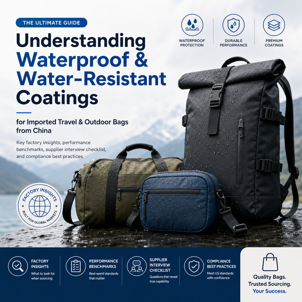 Understanding Waterproof & Water‑Resistant Coatings for Imported Travel & Outdoor Bags from China