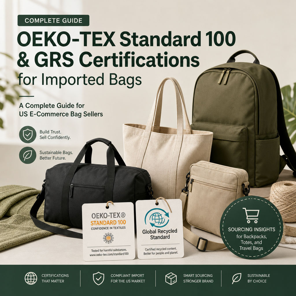 OEKO‑TEX Standard 100 & GRS Certifications for Imported Bags: A Complete Guide for US E‑Commerce Bag Sellers