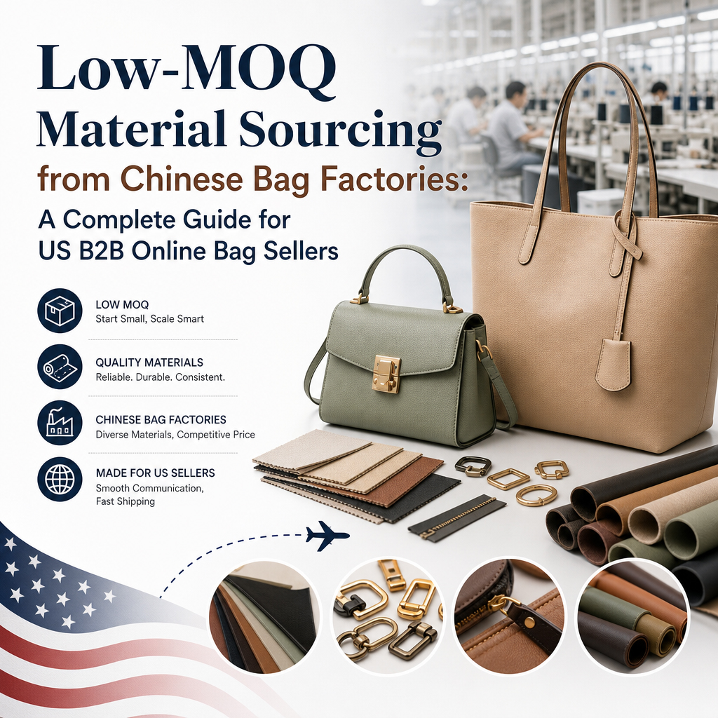 Low‑MOQ Material Sourcing from Chinese Bag Factories: A Complete Guide for US B2B Online Bag Sellers