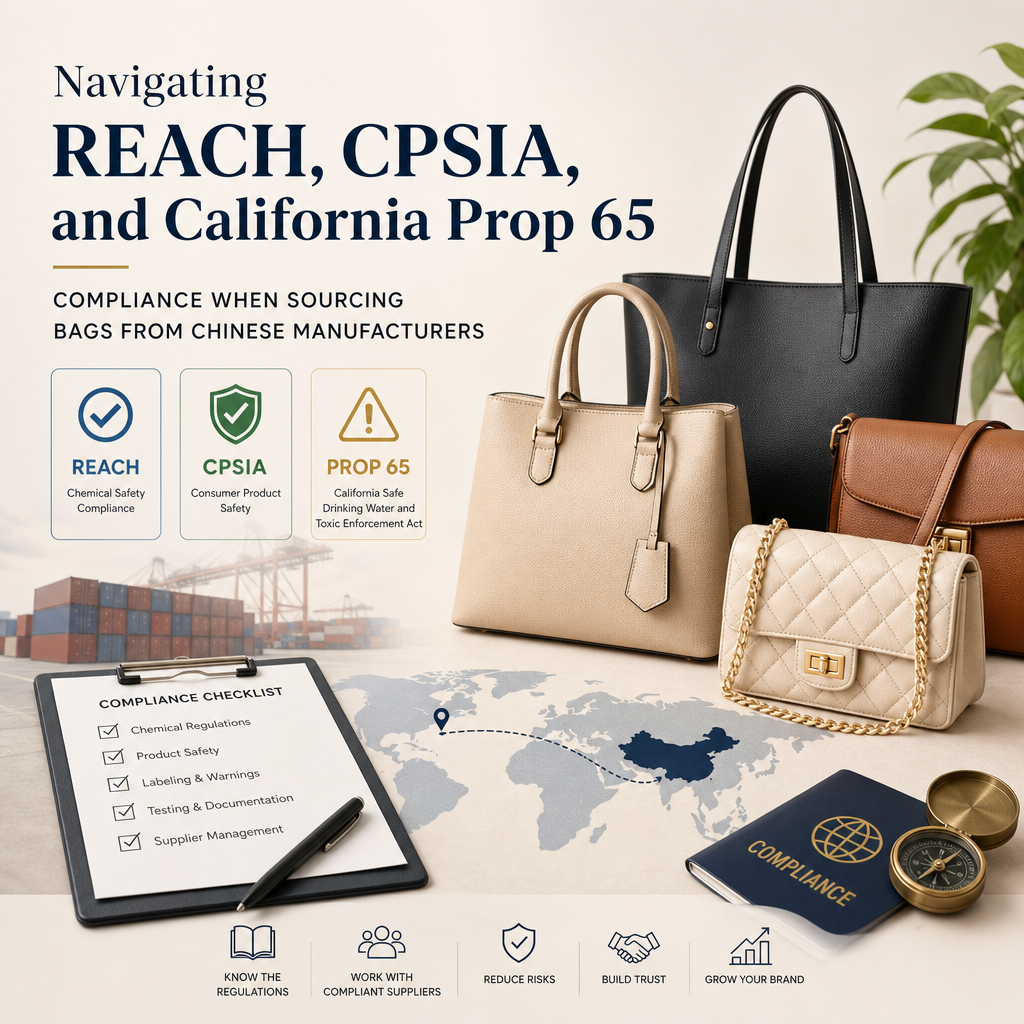 Navigating REACH, CPSIA, and California Prop 65 Compliance When Sourcing Bags From Chinese Manufacturers
