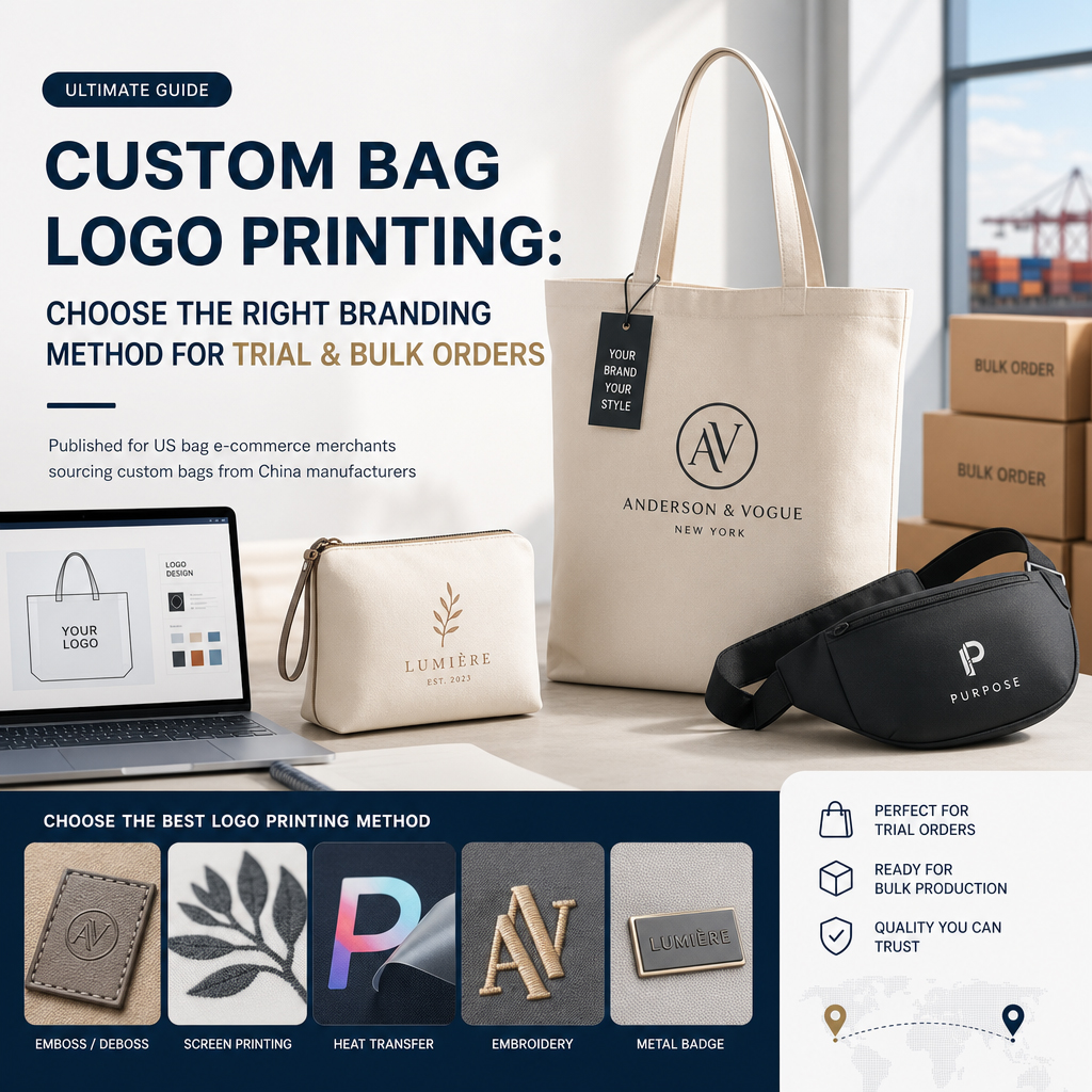 Custom Bag Logo Printing: Choose The Right Branding Method For Trial & Bulk Orders