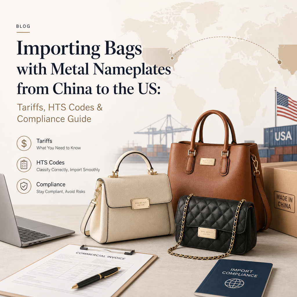 Importing Bags with Metal Nameplates from China to the US: Tariffs, HTS Codes & Compliance Guide