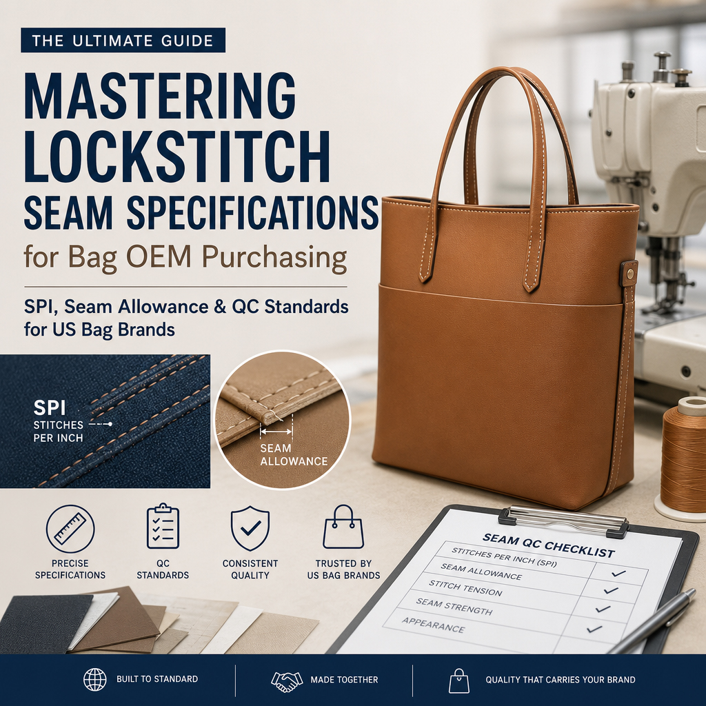 Mastering Lockstitch Seam Specifications for Bag OEM Purchasing: SPI, Seam Allowance & QC Standards for US Bag Brands
