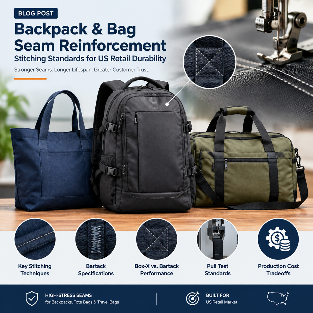 Backpack & Bag Seam Reinforcement: Stitching Standards for US Retail Durability