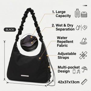 TRUST-U Fashionable and simple handbag with wet and dry separation, can hold yoga mat, fitness bag, fashionable and versatile commuting travel bag