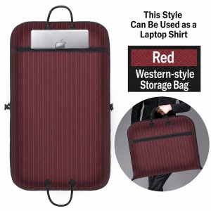 Trust-U Oxford cloth clothing dust cover striped suit bag foldable suit cover dust-proof hanging bag coat cover set