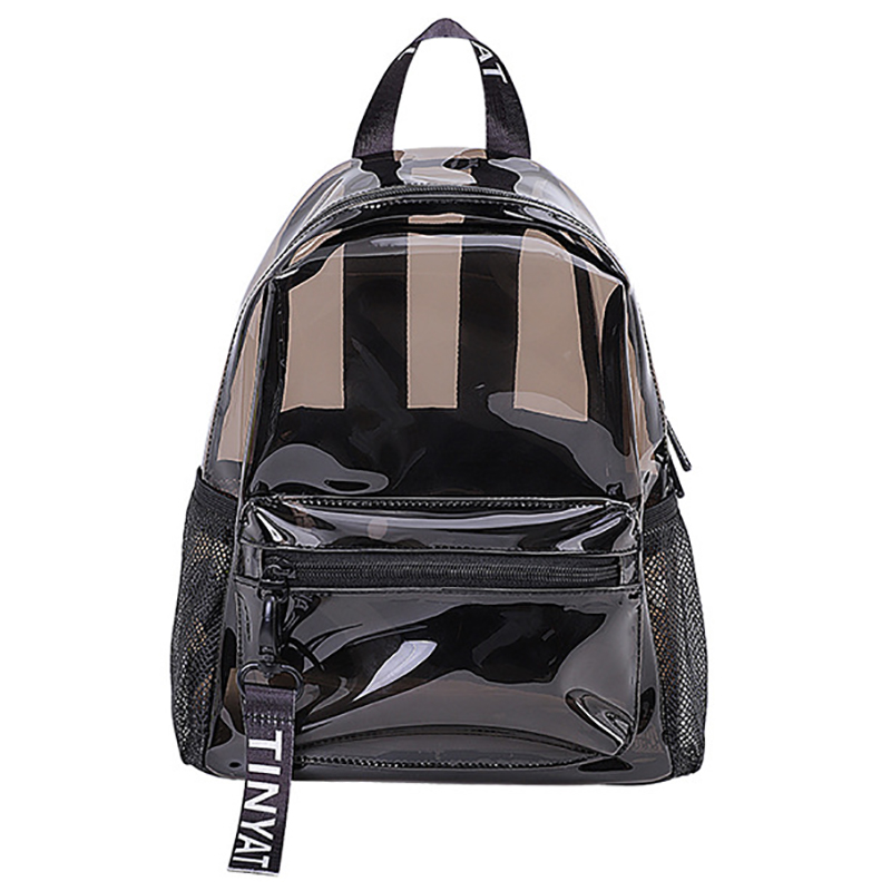 Trust-U Deursigtige Rugsak – Nuwe Modieuse Damesjelliesak, Waterdigte PVC-rugsak vir Strand en Reis, Meisies se Boeksak