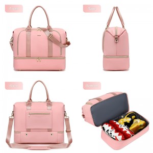 Trust-U Customized Wet and Dry Separation Travel Fitness Duffle Bag, Yoga Bag, Sports Tote with Separate Shoe Compartment, Single-shoulder Maternity Carry-on Bag