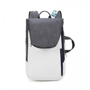 Trust-U White Dual-Strap Tennis Backpack: 3-Racket Capacity Badminton Bag for Men & Women