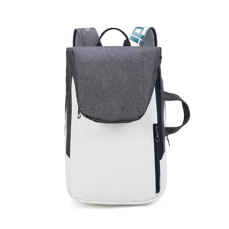 Trust-U Keʻokeʻo ʻelua-Strap Tennis Backpack: 3-Racket Capacity Badminton Bag for Men & Women