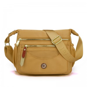 Trust-U Multi-Layer Shoulder Bag Large Capacity Water-Resistant Nylon Crossbody Bag Women’s Casual Mobile Backpack