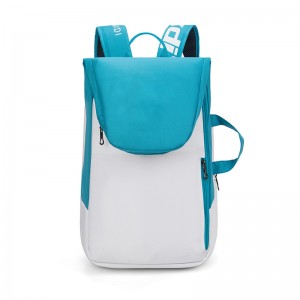 Trust-U White Dual-Strap Tennis Backpack: 3-Racket Capacity Badminton Bag for Men & Women