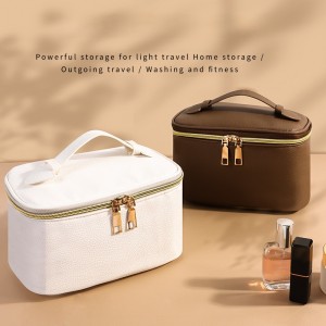 TRUST-U Makeup Bag Large Capacity Portable New Style Cosmetic Portable Bucket Bag Ins Travel Outing Light Luxury Toiletry Bag