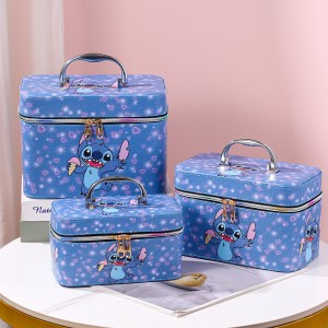 Bag cosmetig capasiti mawr TRUST-U gyda theimlad moethus, storfa gludadwy ac amlswyddogaethol a hawdd ei gario