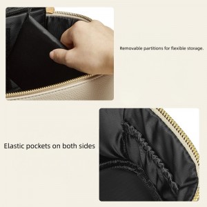 Çantë ruajtjeje TRUST-U, çantë katrore për makijazh prej lëkure PU, portative për ruajtje udhëtimi, me kapacitet të madh me dorezë, çantë kozmetike e ndarë